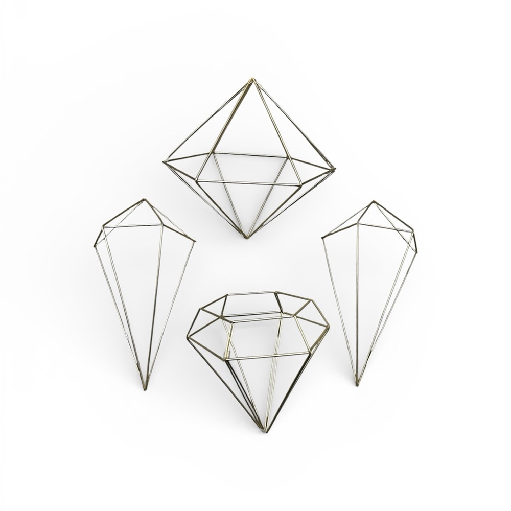 Geometric Gold Wall Decor Set - Picture 2 of 4